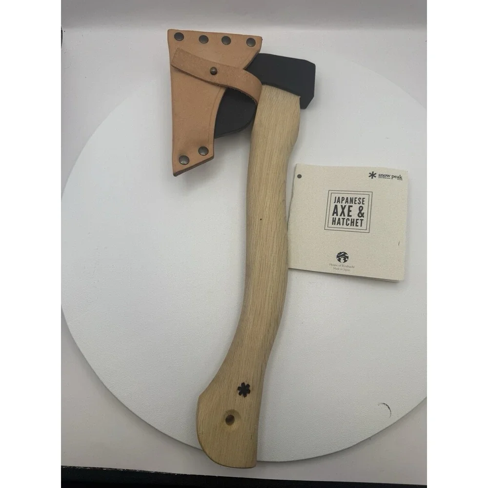 Snow Peak Hatchet With Leather Sheath Made In Japan Never Used Original Hand Tag